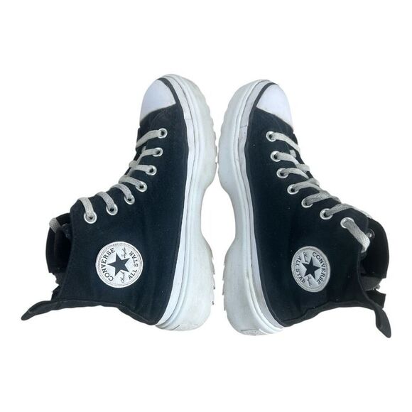Converse Chuck Taylor All Star Lugged Lift High Black Sneakers Size 5 Kids - Picture 4 of 9